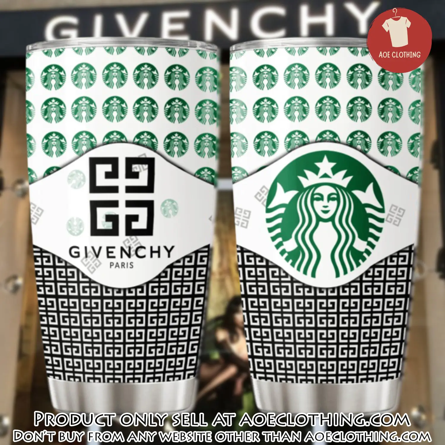 Givenchy starbuck stainless steel tumbler 20oz30oz aoe1942843
